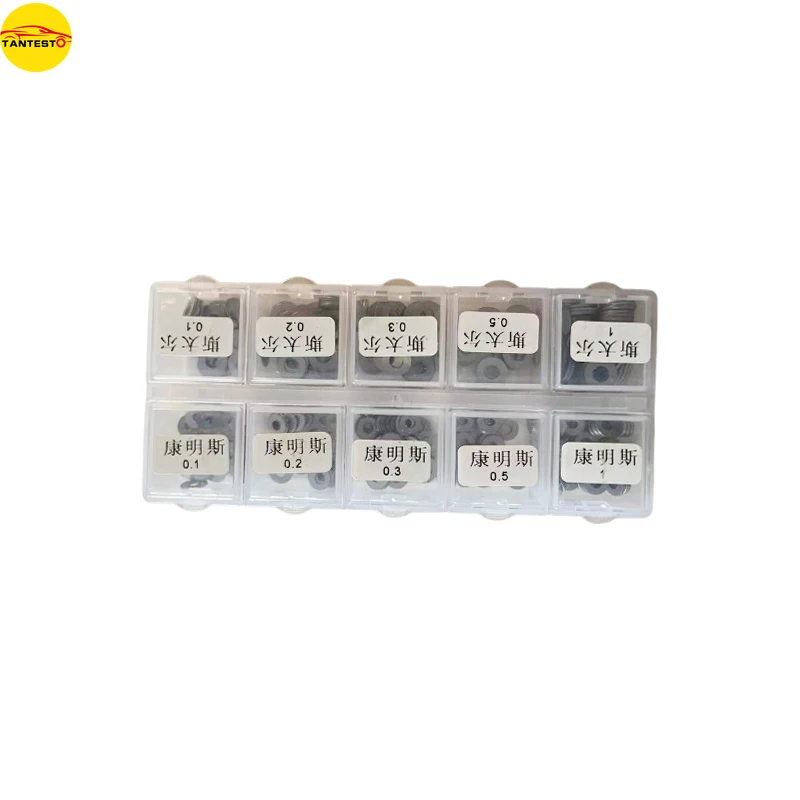 Color: Dark Grey - 500PCS Thick 0.1-1mm Diesel Injector Nozzle Pressure Adjusting Washer Gaskets for Cummin STR Engine Pump