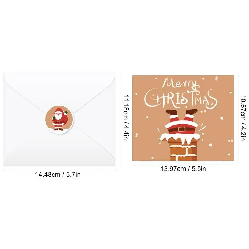 Color: Red, Ships From: CHINA - Christmas Greeting Cards Christmas Cards Greeting Card Card Gifts With White Envelopes & Stickers Christmas Paper Note Cards For