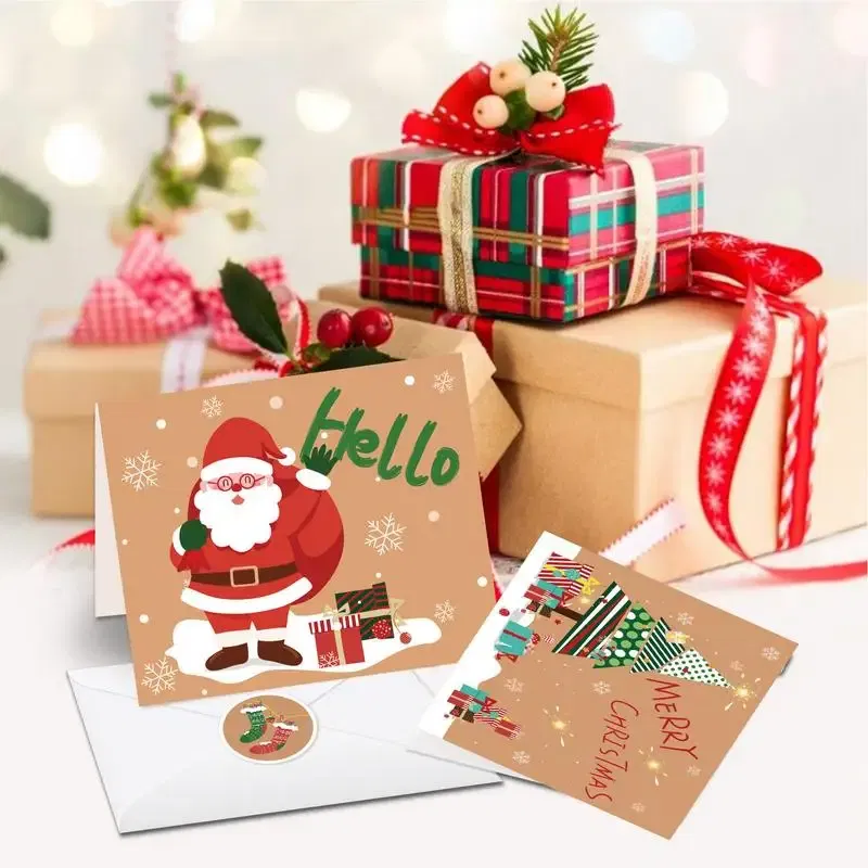 Color: Red, Ships From: CHINA - Christmas Greeting Cards Christmas Cards Greeting Card Card Gifts With White Envelopes & Stickers Christmas Paper Note Cards For