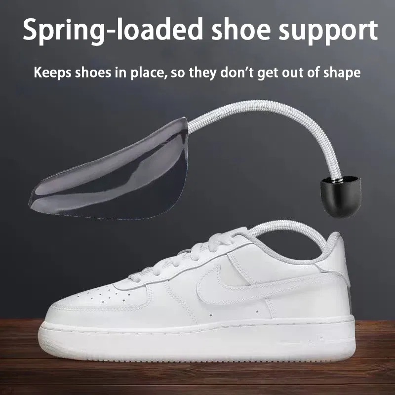 Color: Gold - 1Pair Spring-loaded qualitative shoe stretcher Anti-deformation Inner support Shoes expander Shaping Anti Wrinkle Shoe Lasts
