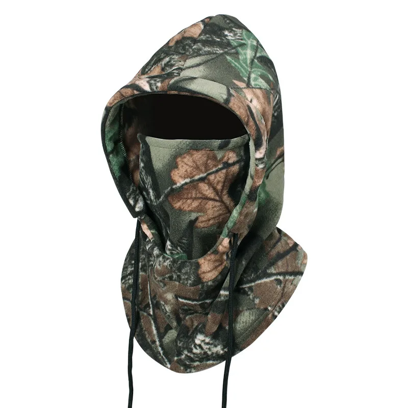 Color: black - Warm Fleece Balaclava for Men Women Winter Face Mask Neck Warmer Hooded Cap Windproof Thermal Head Cover Beanies Bandana