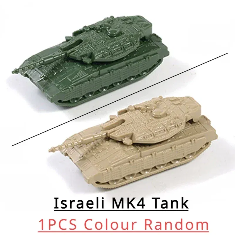 Color: Blue - 1/144 4D Classic Tank Model WWII Tiger Leopard US GER CHN USSR RUS Finished Model Sand Table Plastic Tanks Toy