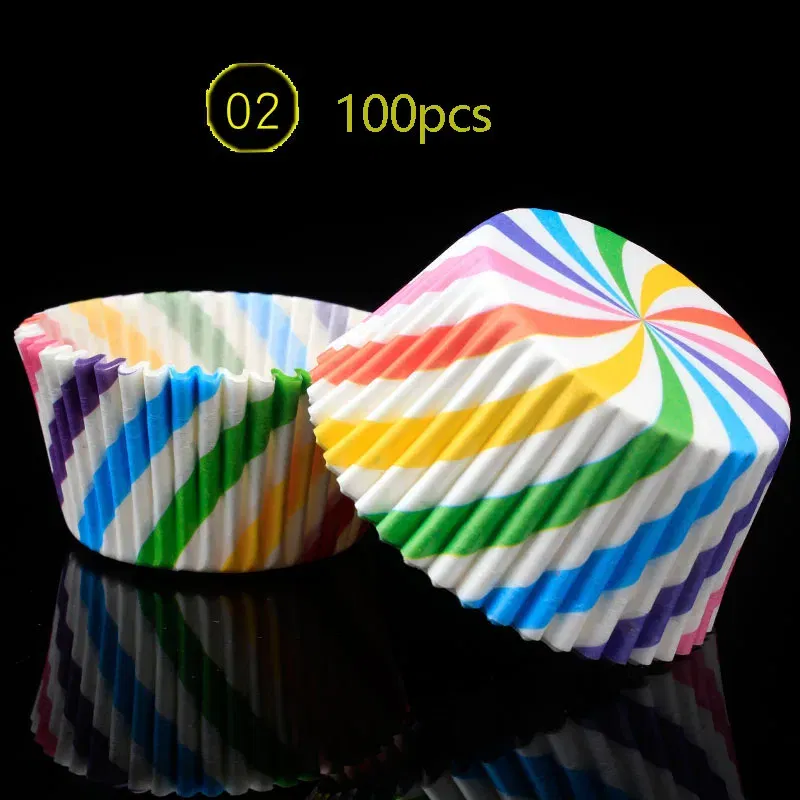 Color: army green - 100pcs Cake Muffin Cupcake Paper Cups Cake Box Cupcakes Liner Mold Kitchen Baking Accessories Cake Mold Cooking Tools