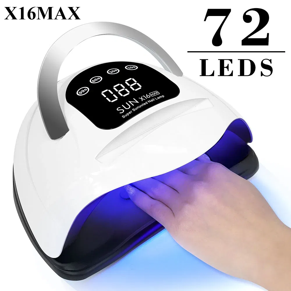 X16 MAX Big Power 320W UV LED Nail Lamp For Drying Gel Nail Polish Professional 72 LEDS Nail Dryer Light With Touch Screen Timer