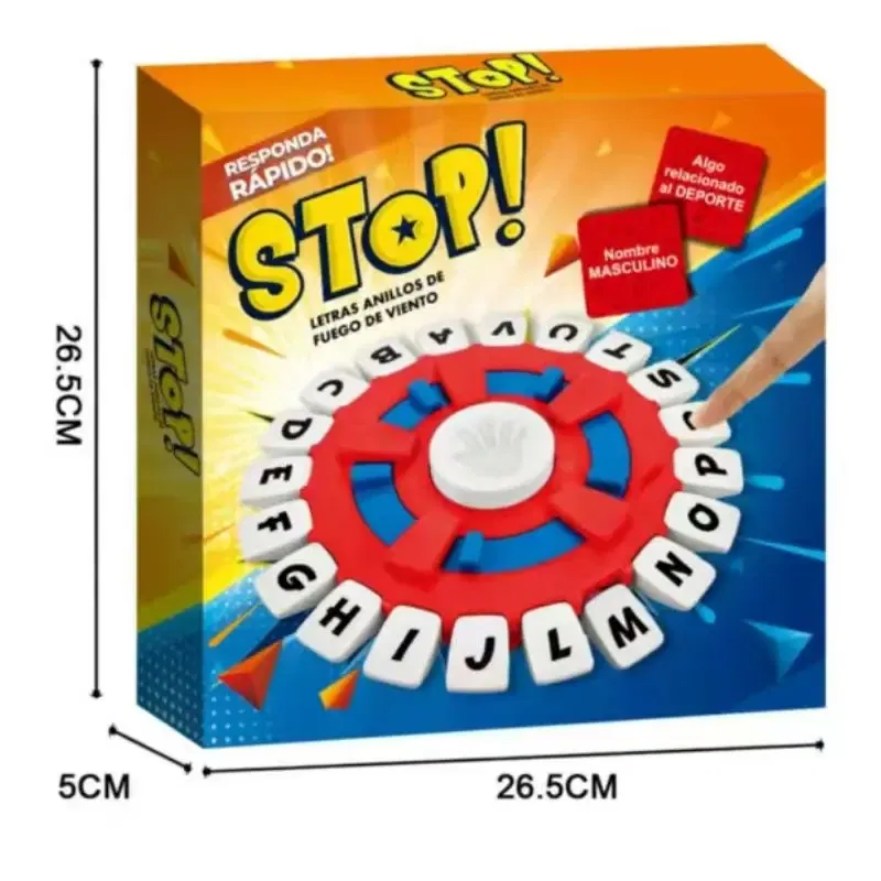 Color: Red - Brinquedos de mesa educativos para crian?§as, inglês, espanhol, brinquedo interativo, plataforma giratória, jogo para fam?lia