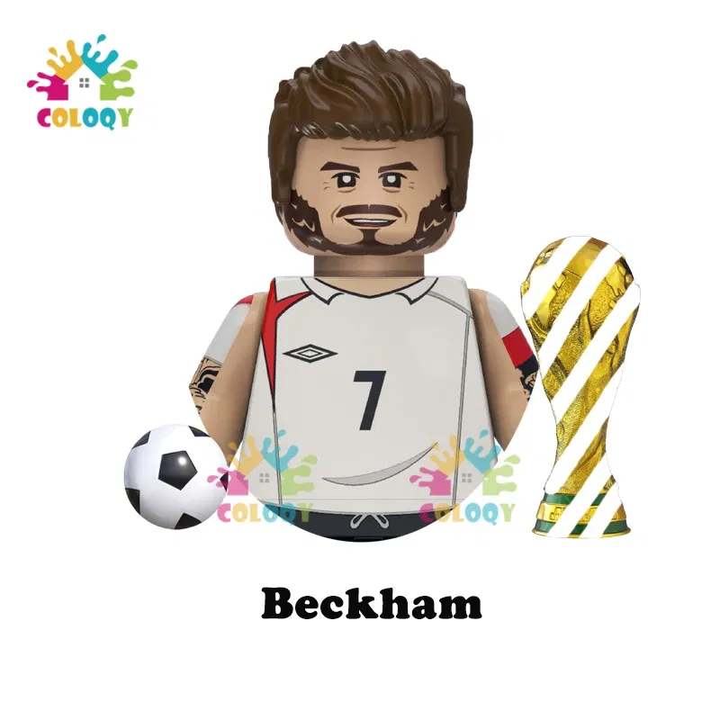 Color: Dark Azure, Ships From: CHINA - Kids Toys World Famous Football Stars Building Blocks Sport Player Mini Action Figures Golden Cup Toys For Boys Christmas Gifts