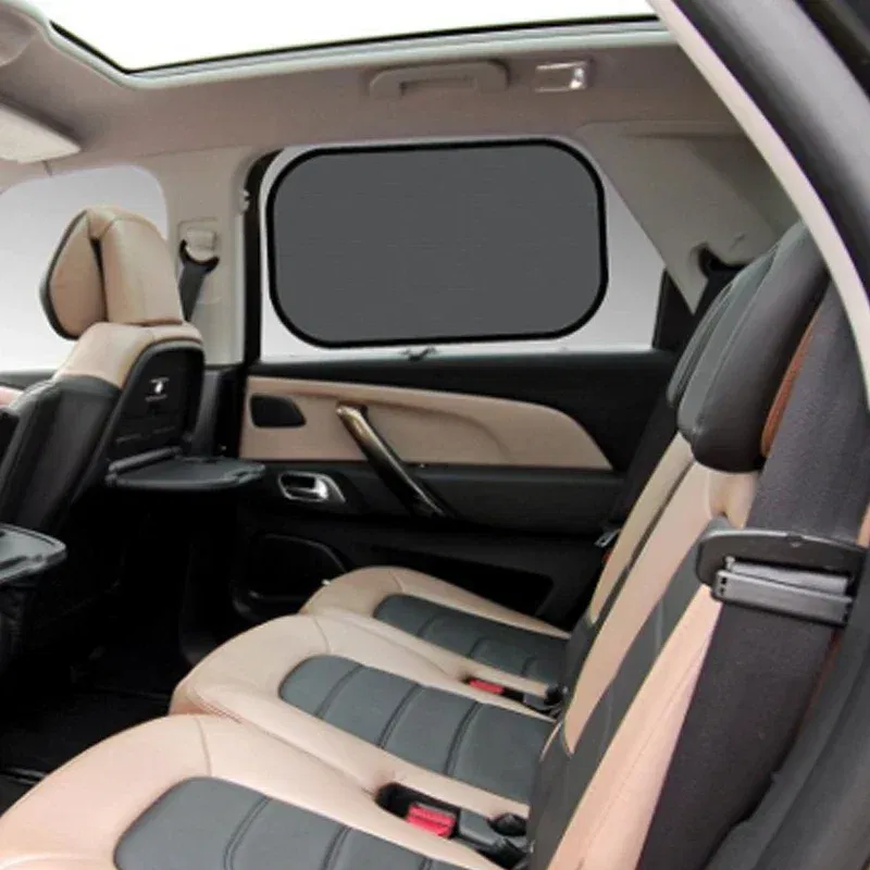 Color: Brown, Ships From: CHINA - Car Sun Shade UV Protection Folding Auto Rear Window Sunshade 100x50cm Universal Mesh Back Window Visor with Suction Cups