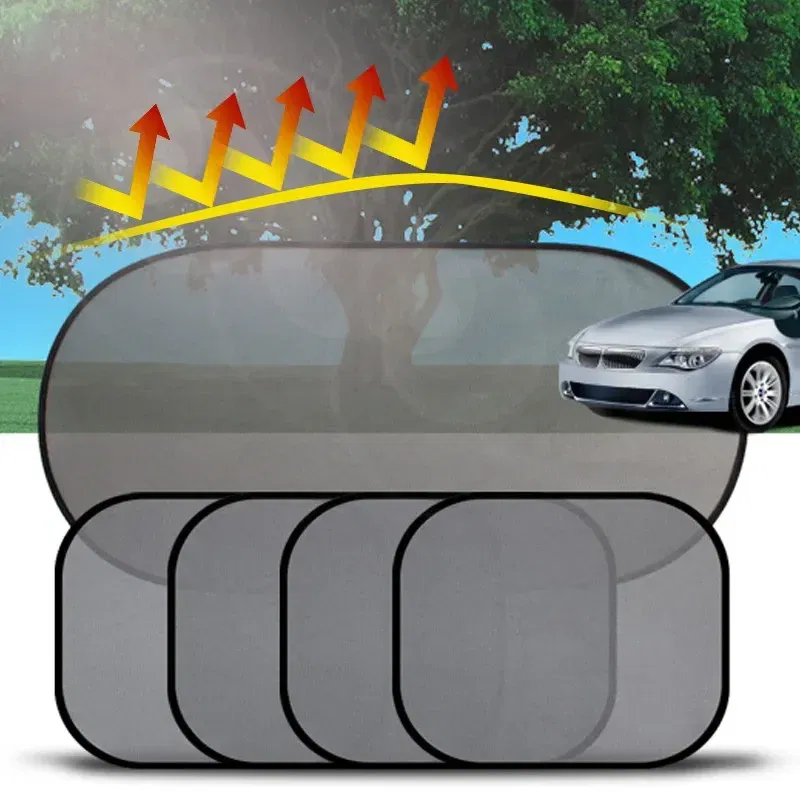 Color: Brown, Ships From: CHINA - Car Sun Shade UV Protection Folding Auto Rear Window Sunshade 100x50cm Universal Mesh Back Window Visor with Suction Cups