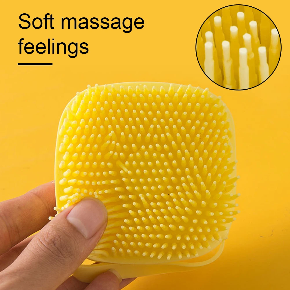 Color: Red - Pet Dog Shampoo Brush Cat Massage Comb Grooming Scrubber Brush for Bathing Soft Silicone Rubber Brushes Pet Shampoo Massager