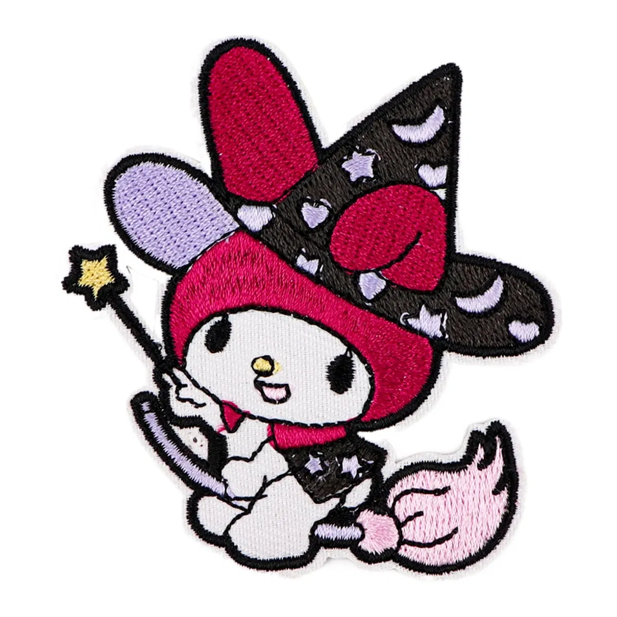 Color: antique silver - Anime White Dog Patches for Clothing Kawaii Embroidered Patches on Clothes Stickers DIY Ironing Appliques Jacket Jeans Stripes