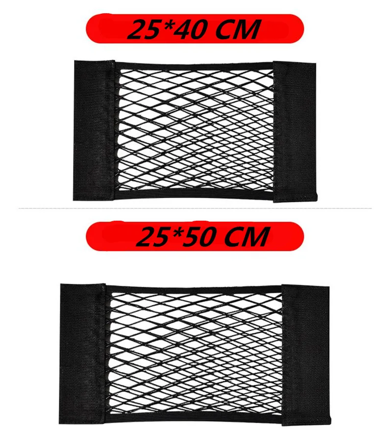 Color Name: Blue - For Volkswagen VW Golf 4 5 6 7 GTI R Tiguan Jetta MK4 MK5 MK6 Car Back Rear Mesh Trunk Seat Elastic String Net Magic Sticker