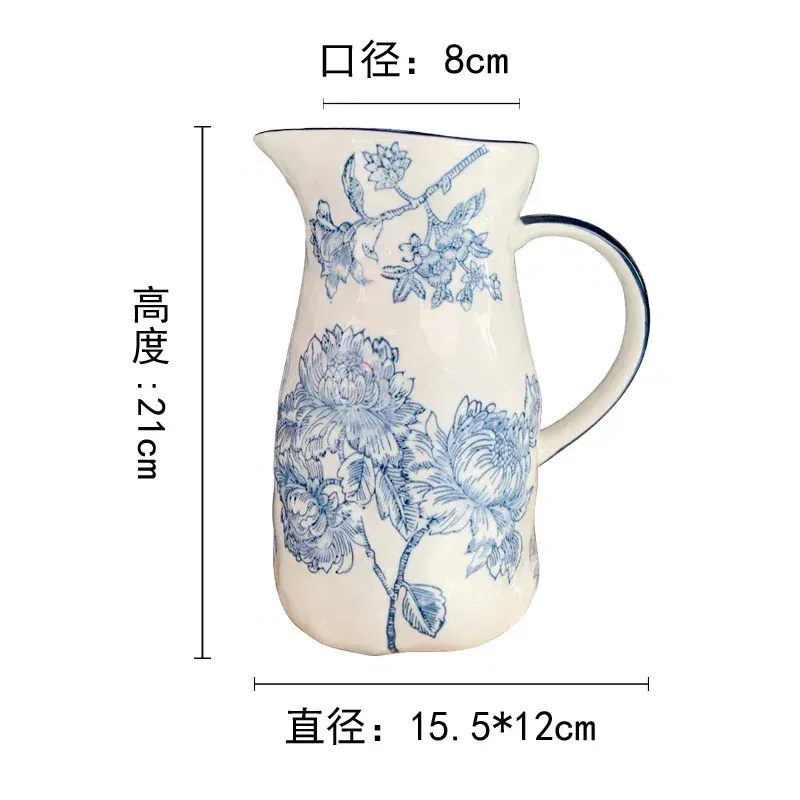 Color: MULTI - Jingdezhen-Antique Ceramics Vases Blue and White Porcelain Ornaments Flower Arrangement, Zen Style, Modern, Handmade Production