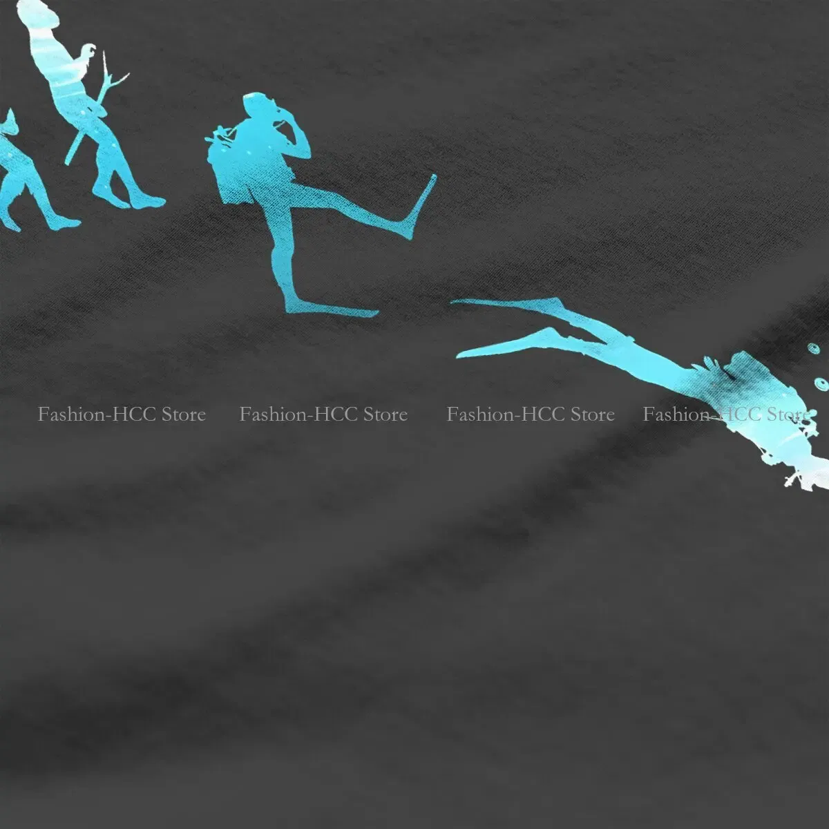 Color: WHITE, Size: XXL - Evolution Polyester TShirts Scuba Diving Print Homme T Shirt Hipster Clothing