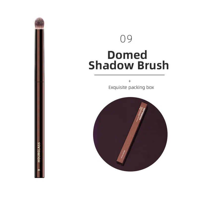 Handle Color: Silver - Hourglass Makeup Brushes Powder Foundation Concealer Blusher Bronzer Eye Shadow Eyebrow Eyeliner Sculpting Brush