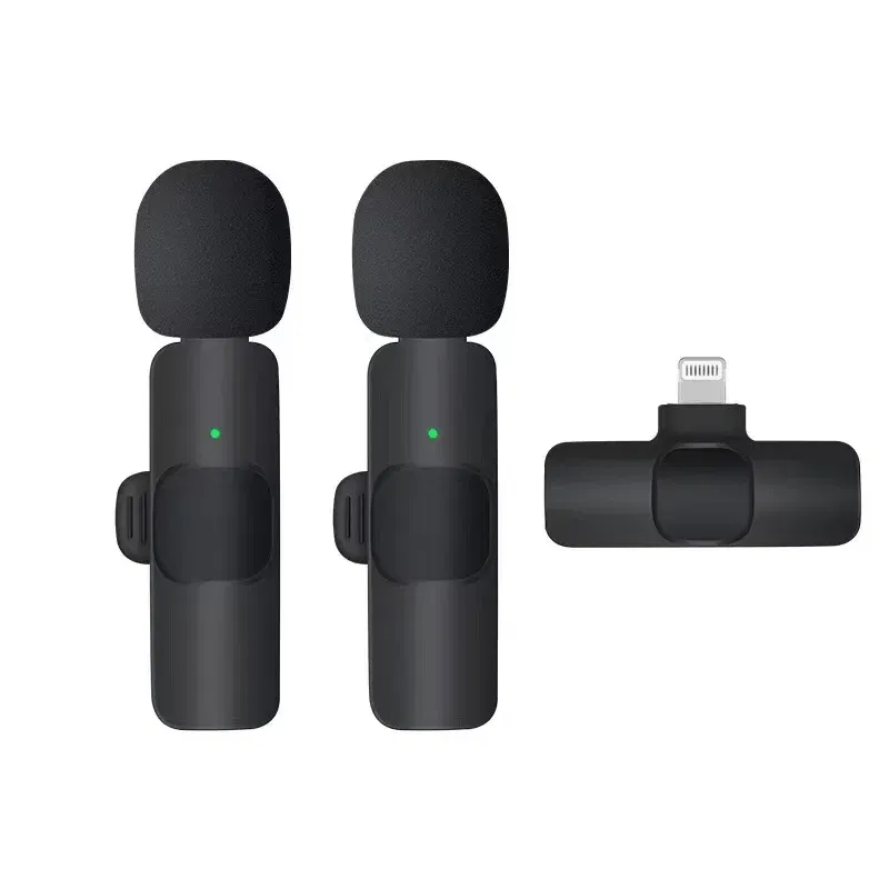 Color: Khaki - Wireless Lavalier Microphone for iPhone Android Handy Microphone Plug Play Wireless Microphone for Interview YouTube TikTok