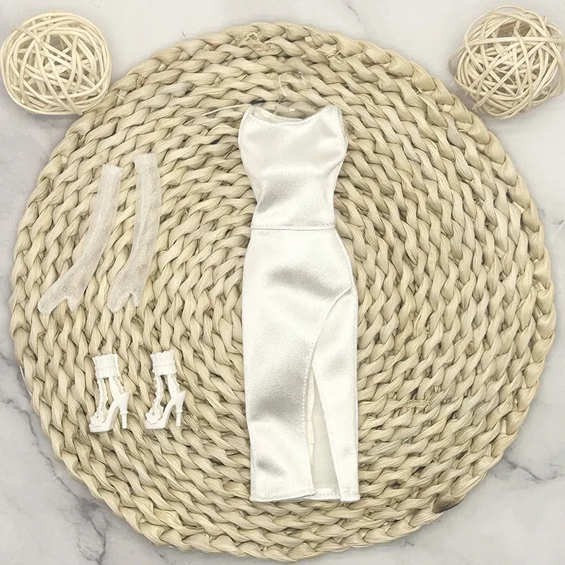 Color: Yellow - 32cm Supermodel Doll Clothes Suit European Fashion Trendy Little White Skirt Exquisite Accessories Set DIY Toy Collector Gifts