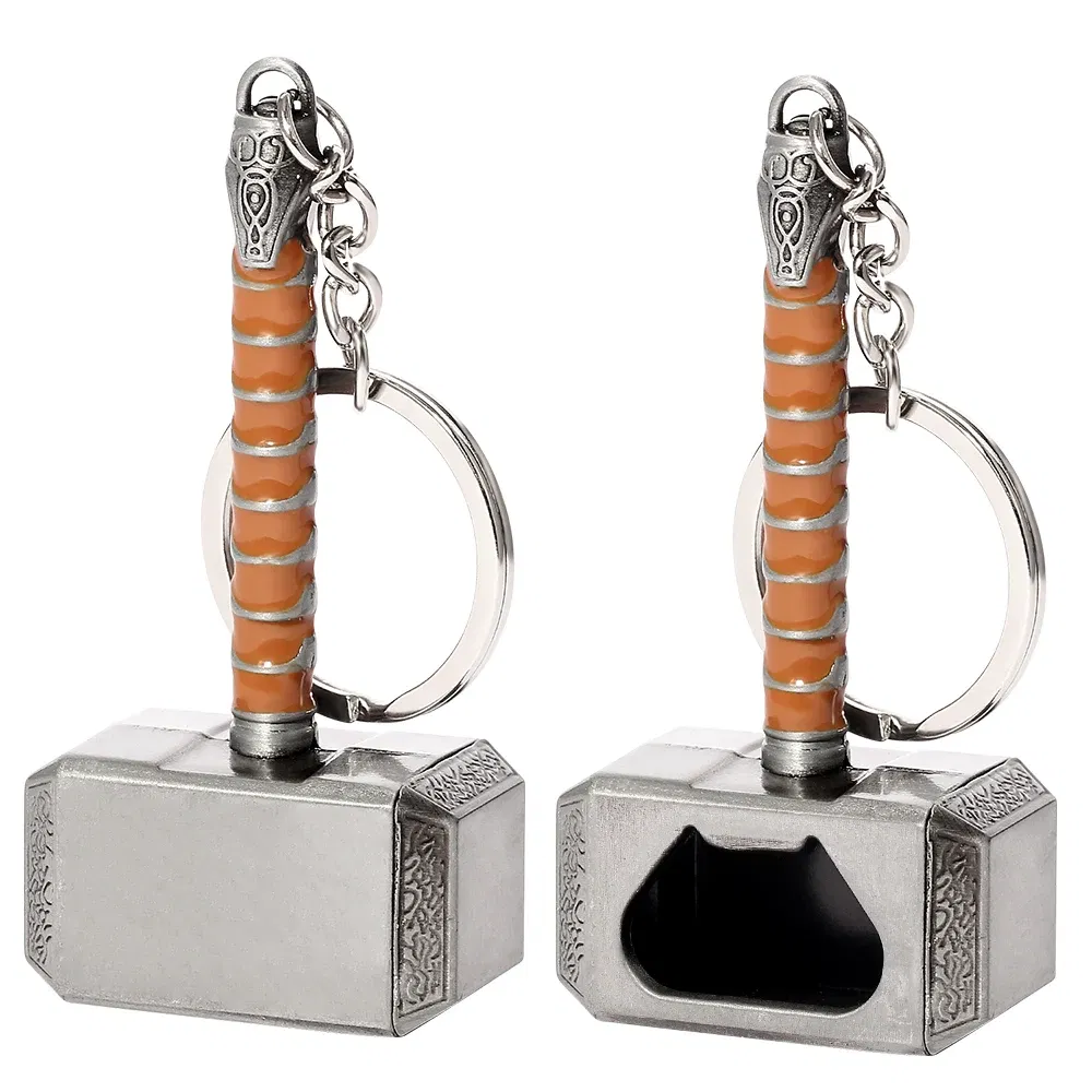 Color: Silver, Ships From: CHINA - Avengers Thor's Hammer Pendant Keychain Superhero Thor Odinson Opener Beer Bottle Openers Keyring Accessories