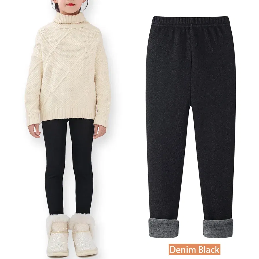 Color: black, Size: 80, Ships From: CHINA - SheeCute Girls Winter Warm Pants Kids Fleece Lined Leggings for 3-11 Years SCW7101