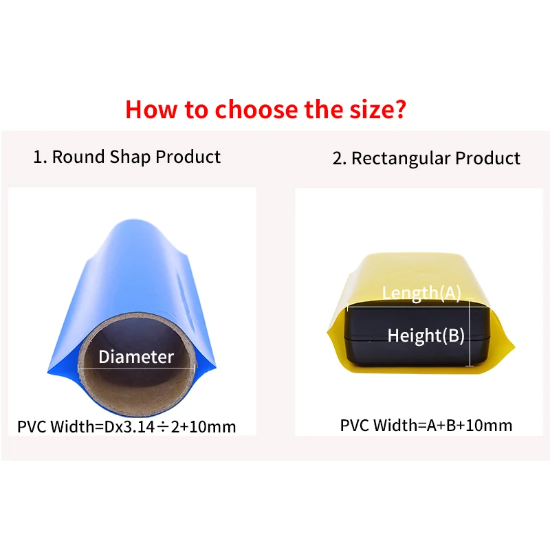 Color: Clear, Length: 305m, Inside Diameter: 20 mm - 1/5/20M 18650 Battery PVC Heat Shrink Tube Pack 10mm~ 100mm Insulated Film Wrap Lithium Case Protection Cable Sleeve Transparent