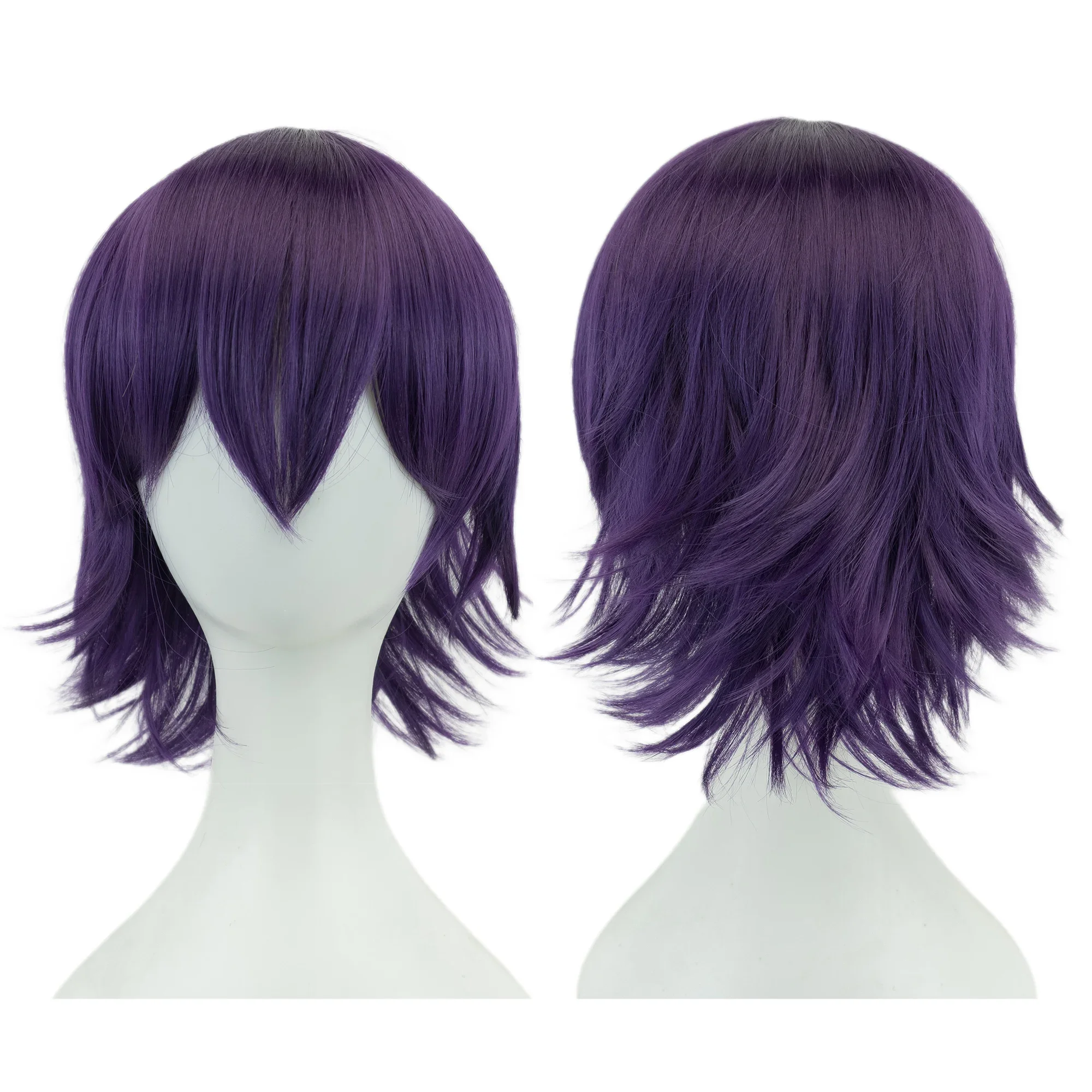 Color: #4, Stretched Length: 12INCHES - Synthetic Unisex 12 Inches Short Cosplay Hair Party BOB Wigs with Bangs Pink Blonde Orange Halloween Costume Lolita Wig