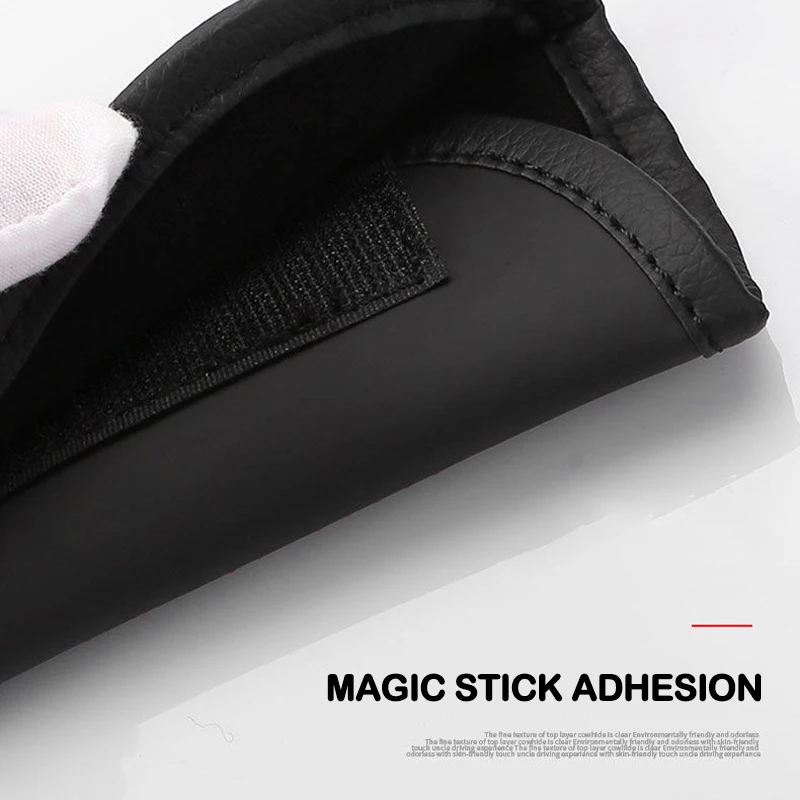 Color Name: black - Car Seat Belt Nappa Leather Safety Belt Shoulder Covers Interior For Skoda VRS Octavia FABIA KAMIQ KAROQ KODIAQ RAPID SUPERB Car