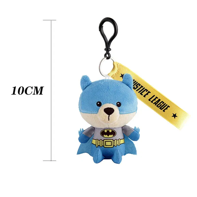 Color: DeepPink - Genuine Justice League Batman Wonder Women Plush Co-branded Teddy Bear Doll Toy Cute Anime Movie Peluche Doll Birthday Gift