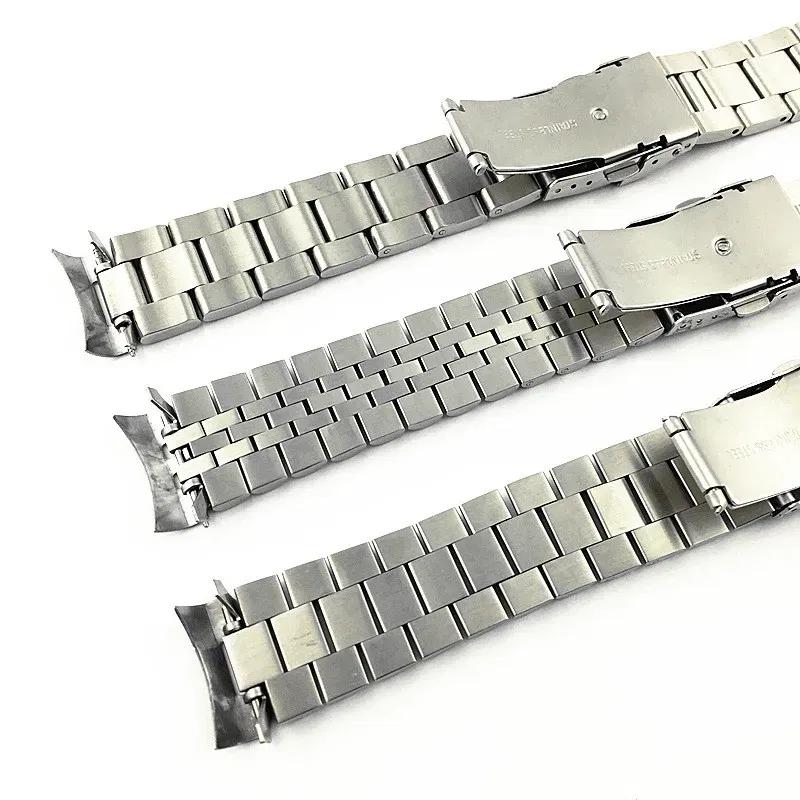 Band Color: White Black, Band Width: 20mm - For Seiko Solid Stainless Steel Band 20mm 22mm Men's Sports Strap Srpd Skx007/Skx009 SRPD63K1 Jubilee Curved End Bracelet