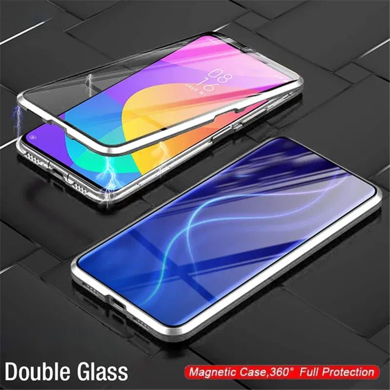 Color: Silver, Bundle: Case & Screen Protector, Material: Microfiber - 360 ?°Full Protection Metal Frame Magnetic Case For OPPO Reno 10 11 Pro 7 4G 7 Z 8 Lite 8Z 5G Double-Sided Glass Cover Cases