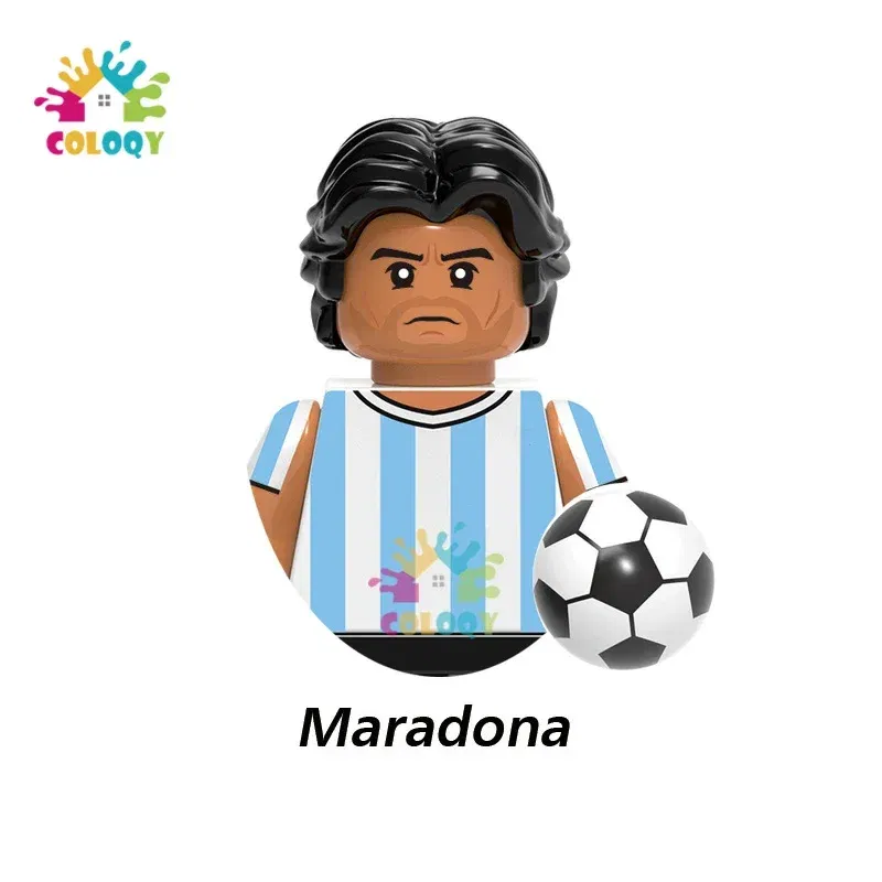 Color: Dark Khaki, Ships From: CHINA - Kids Toys Football Stars Building Blocks Sport Player Bailey Messi Ronaldo Mini Action Figures Toys For Kids Christmas Gifts