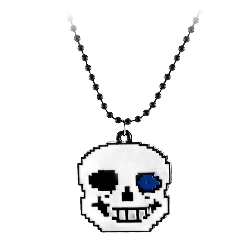 Metal Color: RED-BROWN, Ships From: CHINA - Fashion Necklaces Game Undertale Papyrus Sans Frisk Bravery LOVE Heart Necklace Pendant Link Chain Women Jewelry Accessories