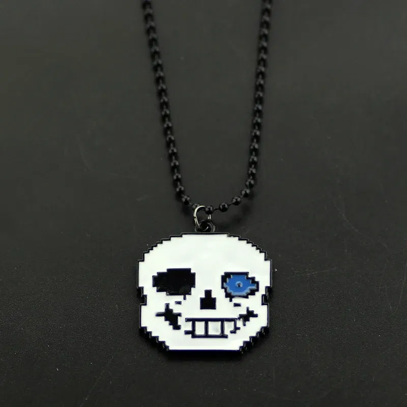 Metal Color: RED-BROWN, Ships From: CHINA - Fashion Necklaces Game Undertale Papyrus Sans Frisk Bravery LOVE Heart Necklace Pendant Link Chain Women Jewelry Accessories