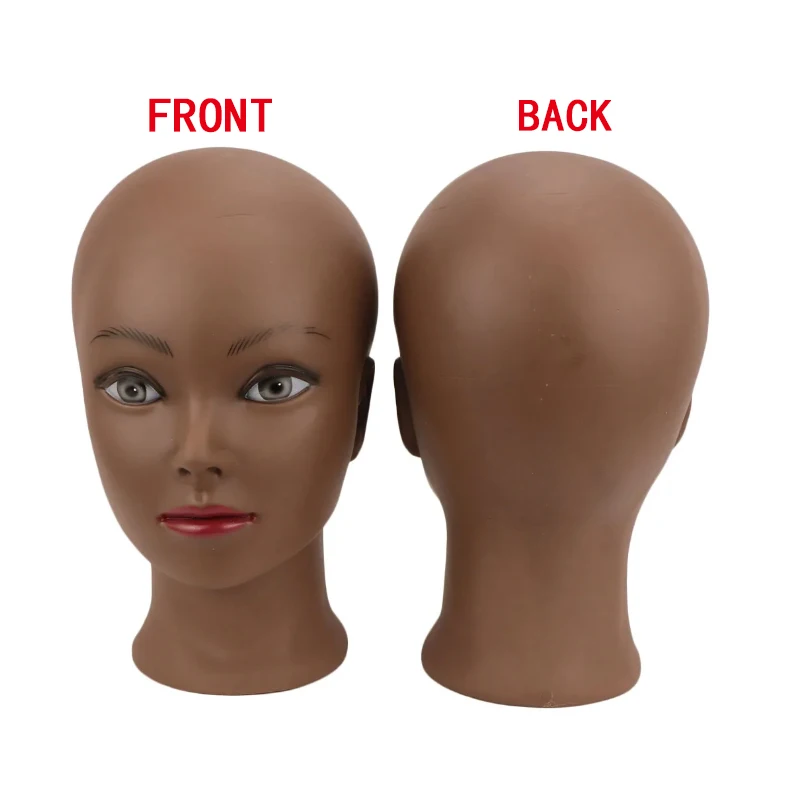 Color: Brown - H&STAR Female Bald Mannequin Had Cosmetology Practice African Training Manikin Head For Hair Styling