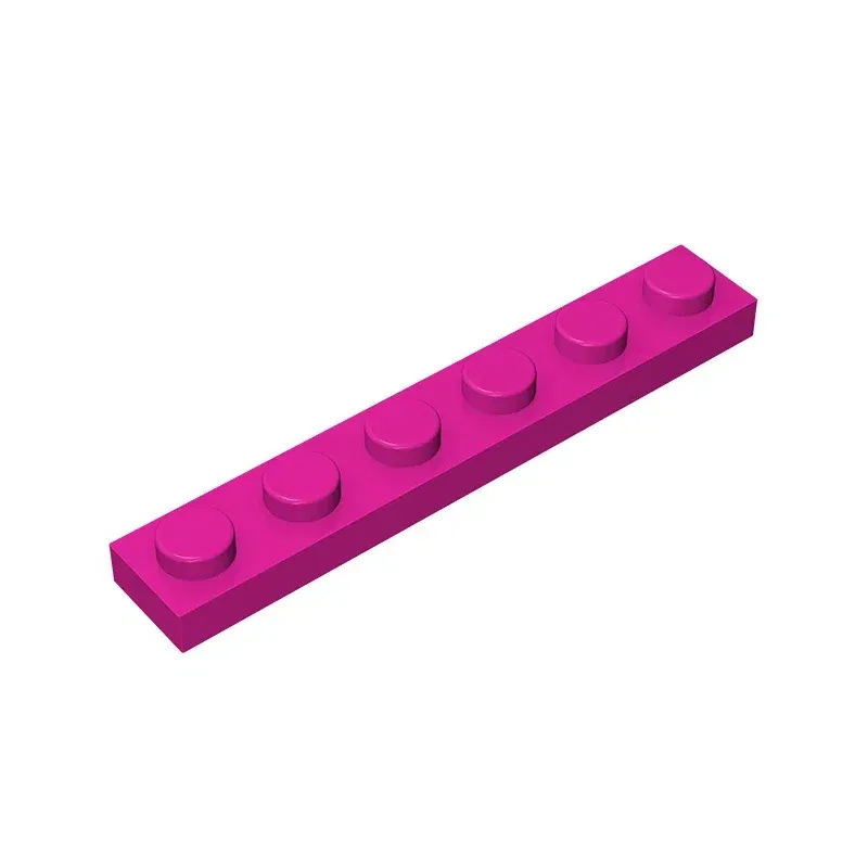 Color: black - Gobricks GDS-505 Plate 1 x 6 compatible with lego 3666 pieces of children's DIY building block Particles Plate DIY