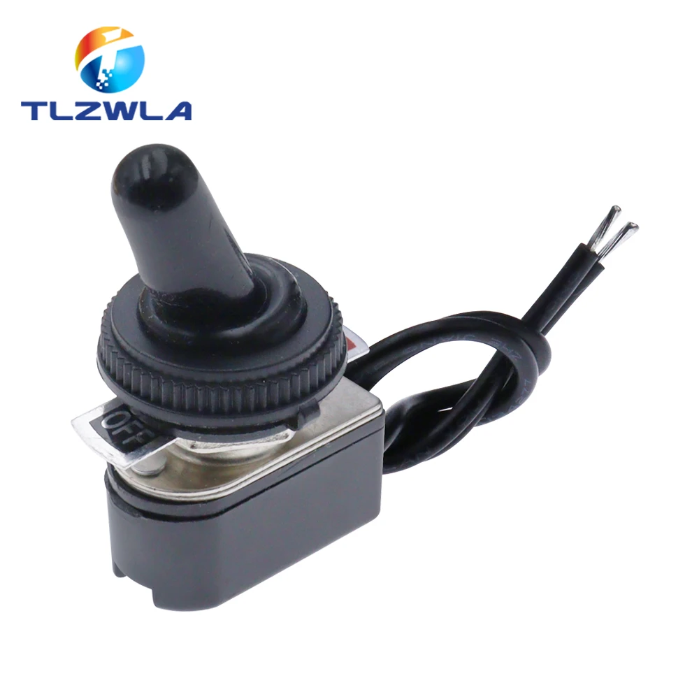 Color: WHITE - AC 3A 250V 6A 125V On/Off Prewired Standard Toggle Switch With Wire Cable KNS-1 SPST Contacts Switch Electrical Equipment