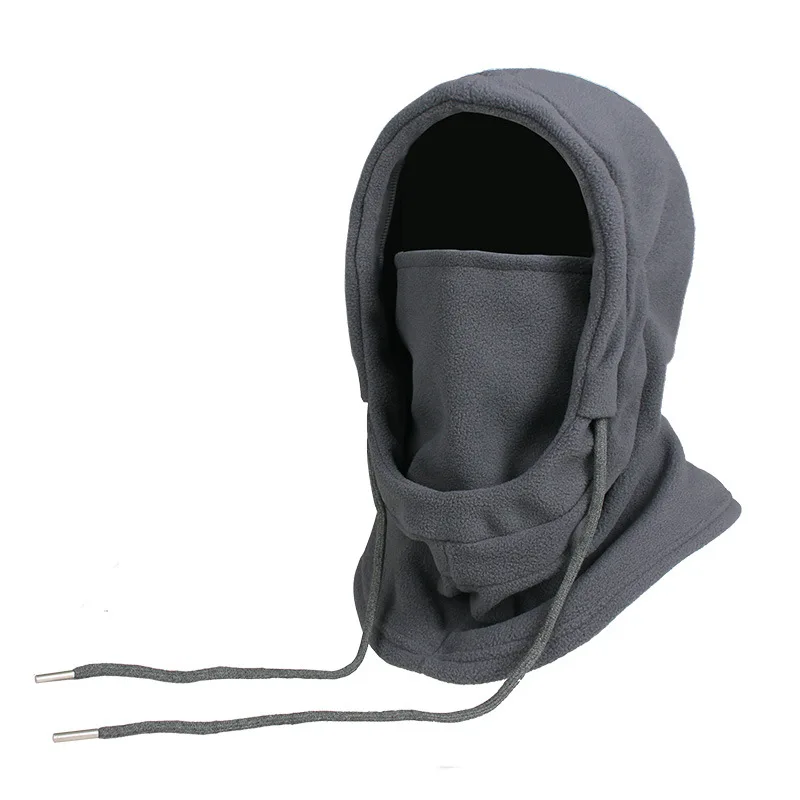 Color: army green - Warm Fleece Balaclava for Men Women Winter Face Mask Neck Warmer Hooded Cap Windproof Thermal Head Cover Beanies Bandana