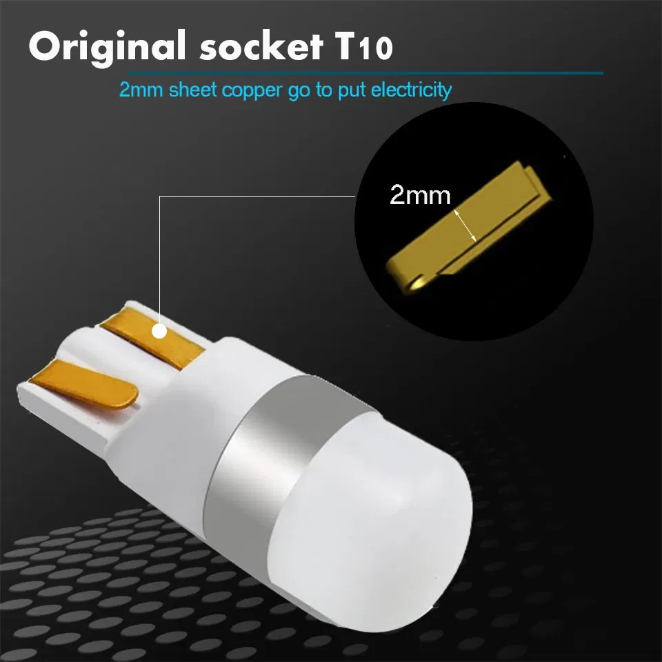 Emitting Color: Red - 1X Diffuser Covered 350LM T10 W5W LED Car Clearance Lights Reading Lamp Auto Vehicle Dome Door Bulb Accessories Pure White 6000K