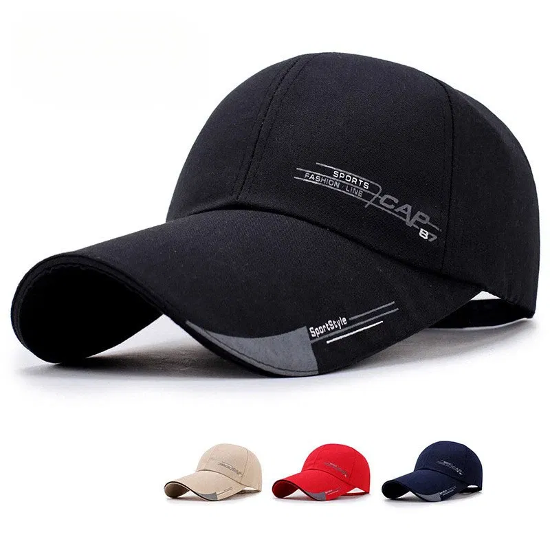 Color: Red - Baseball Cap Sun Visor Hat Waterproof Sport Duck Tongue Women Men Quick Dry Outdoor Baseball Cap Adjustable Sun Hat