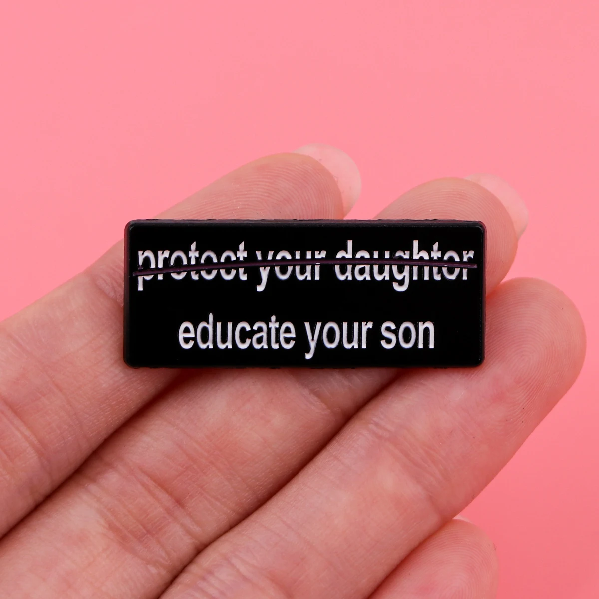 Metal color: Gold-color, Main Stone Color: MULTI - Feminist Enamel Pin Fashion Woman Rights Brooch Pines Lapel Pins Badge on Backpack Clothing Accessories Jewelry Friends Gifts