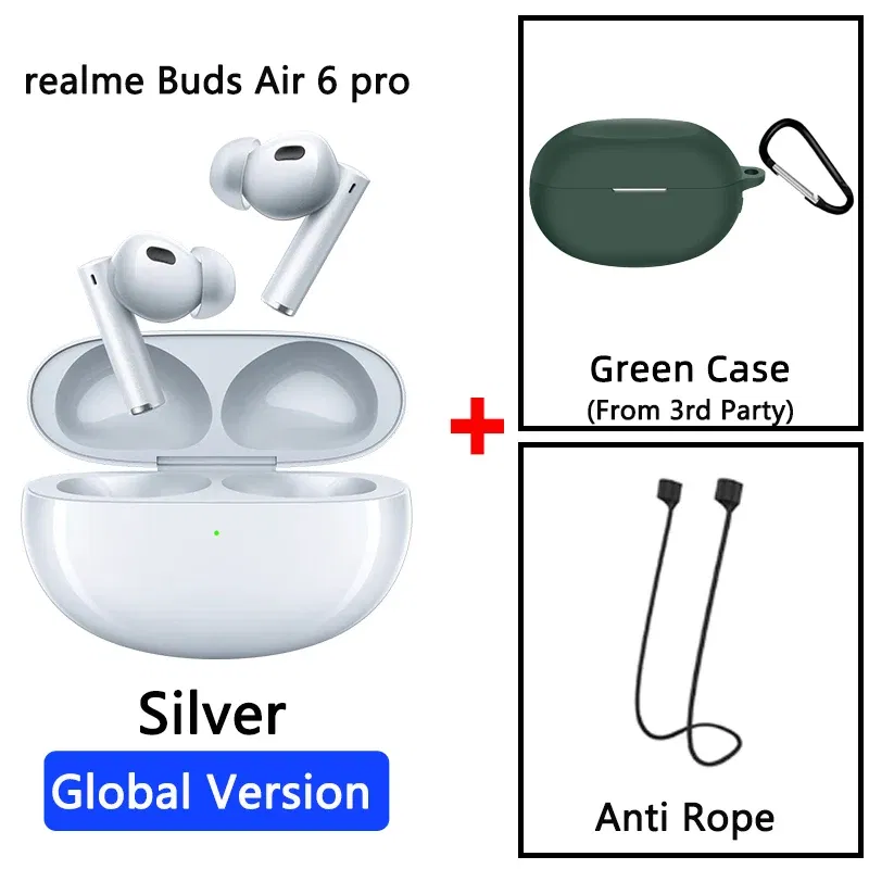 Color: WHITE, Ships From: CHINA - New! Global Version Buds Air 6 Pro True Wireless Earphone 50dB Deep Sea Noise Reduction 2.0 Bluetooth 5.3 IP55 Headphone