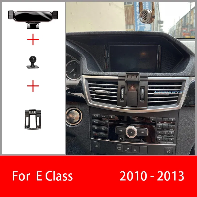 Color Name: black - Car Phone Holder Mobile Mount Stand For Mercedes Benz W212 W213 E Class 2010-2022 Adjustable GPS Special Navigation Bracket