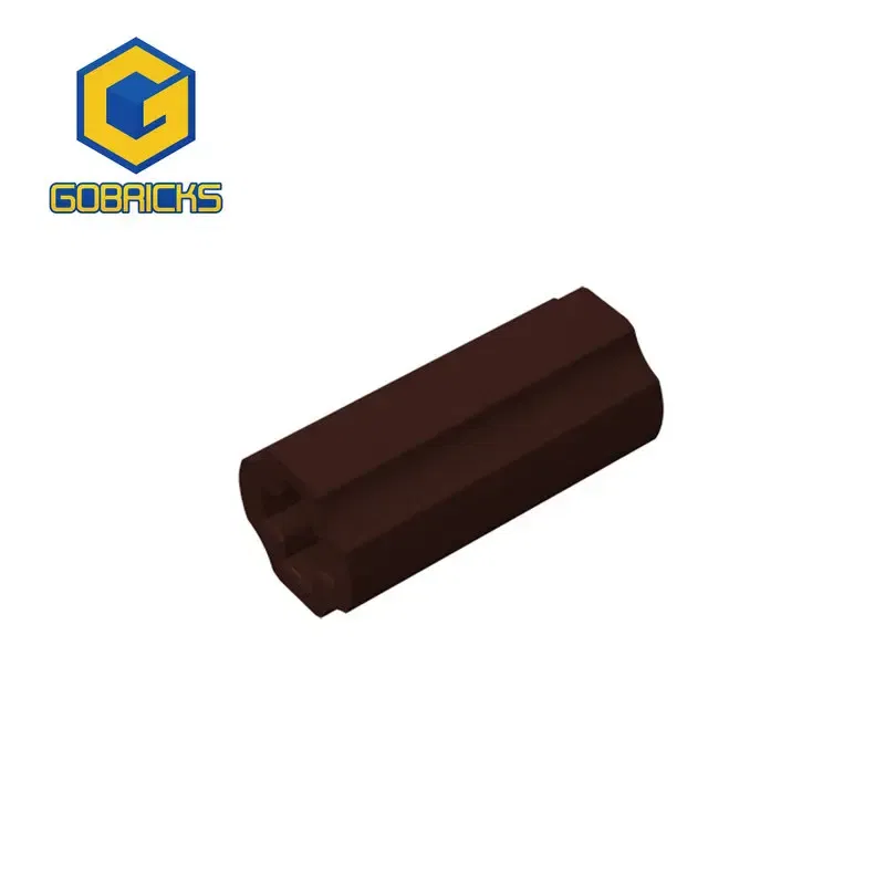 Color: Chocolate - Gobricks 10PCS Bricks Connector 2L compatible with 59443 pieces of children's toys building blocks Part Children's Birthday Gift