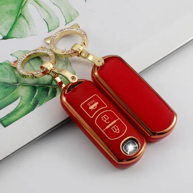 Color Name: Green - TPU Car Remote Key Case Cover for Mazda 2 3 6 Atenza Axela Demio CX-5 CX5 CX-3 CX7 CX-9 2015 2016 2017 2018 2019 Accessories