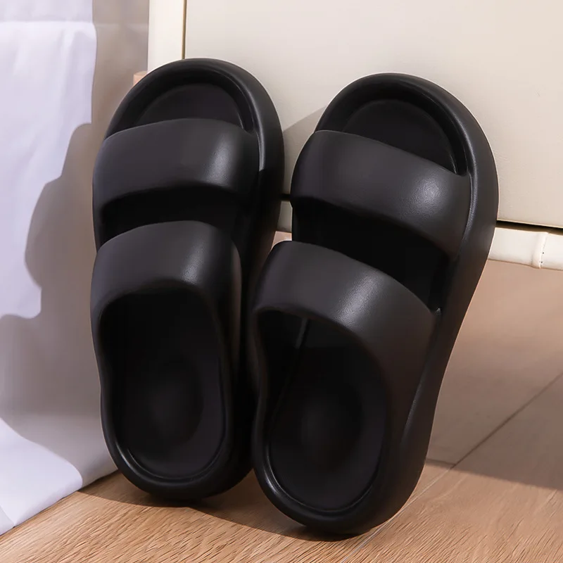 Color: green, Shoe Size: 40 - Summer Women EVA Slippers Men 2024 Bathroom Non-Slip Slides Girl Outdoor Beach Casual Sandals Couple Soft Thick Soled Flip Flops