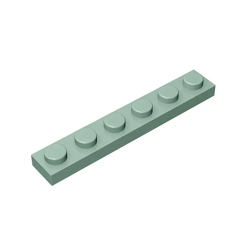 Color: Clear - Gobricks GDS-505 Plate 1 x 6 compatible with lego 3666 pieces of children's DIY building block Particles Plate DIY