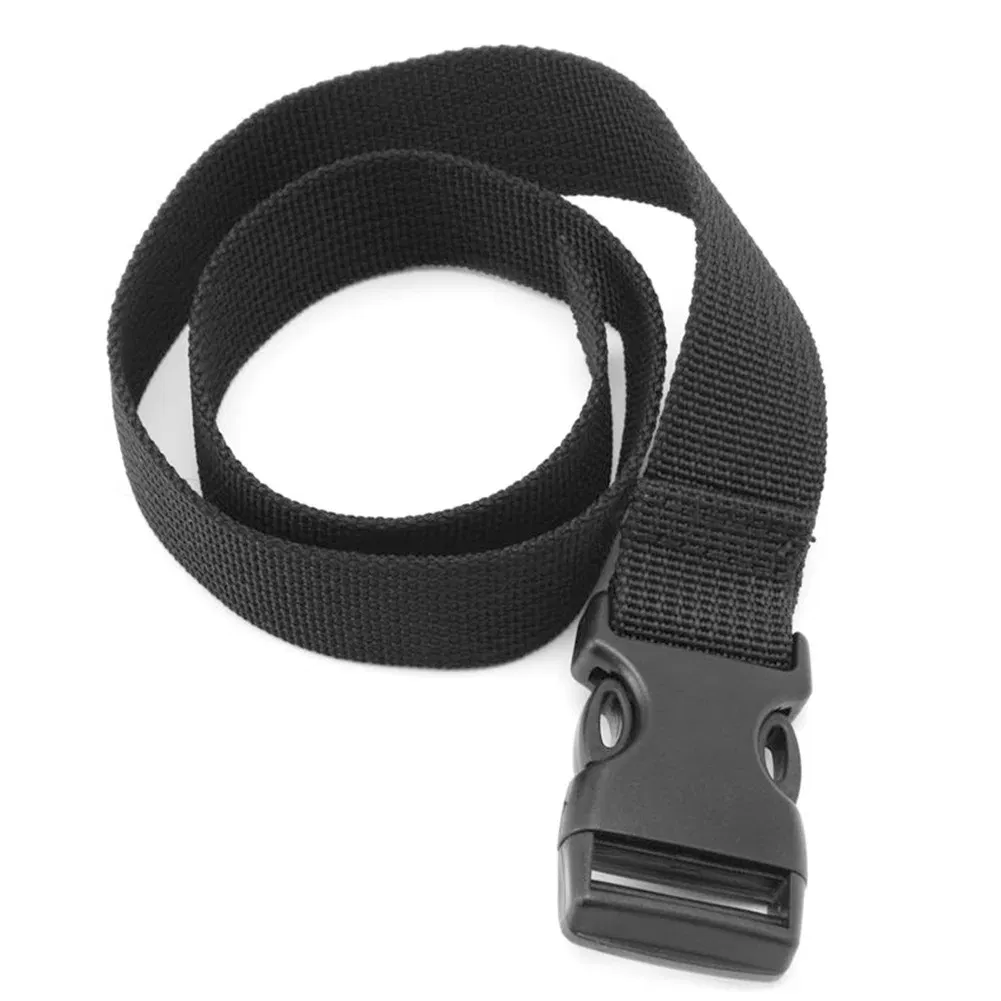 Color: black - 0.5-3M Black Durable Nylon Travel Tied Cargo Tie Down Luggage Lash Belt Strap With Cam Buckle Travel Kits Outdoor Camping Tool