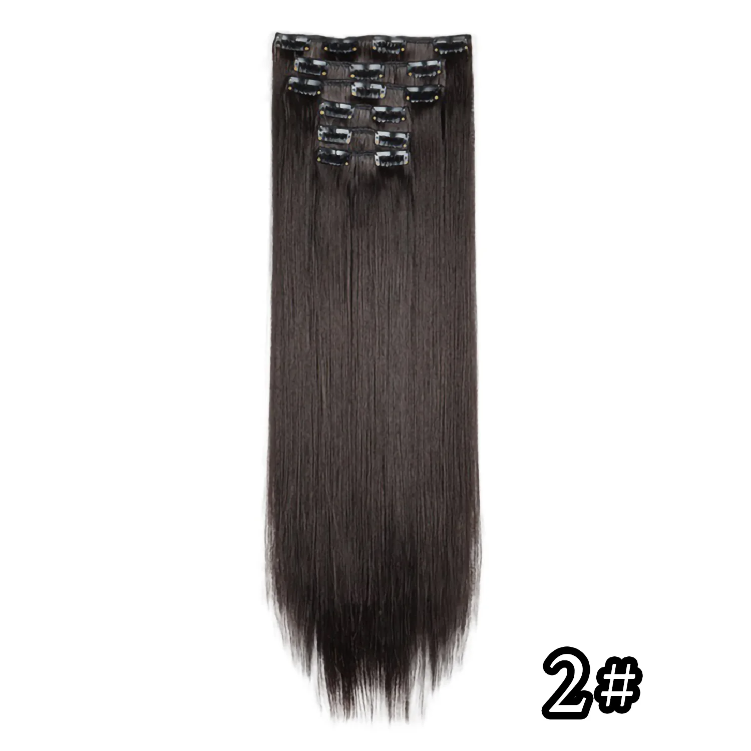 Color: T1B/350, Stretched Length: 24inches - 24Inch 16 Clips in Hair Extensions Long Straight Hairstyle Synthetic Blonde Black Hairpieces Heat Resistant False Hair Daily Use
