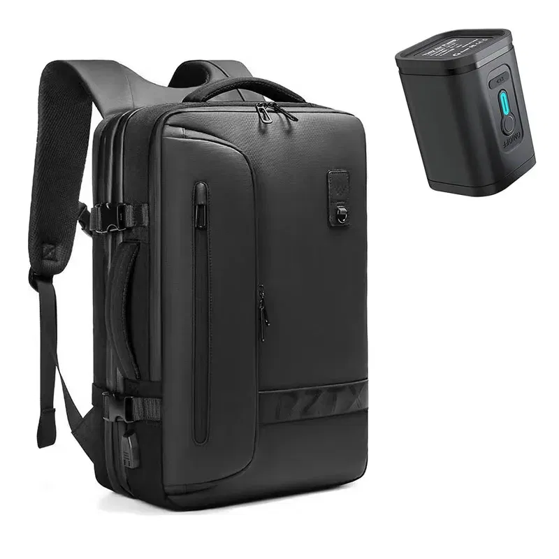 Color: NUDE - Airback Vacuum Compression Backpack with Vacuum Pump 60L Expandable Travel Backpack for Men Women Airline Approved Business Bag