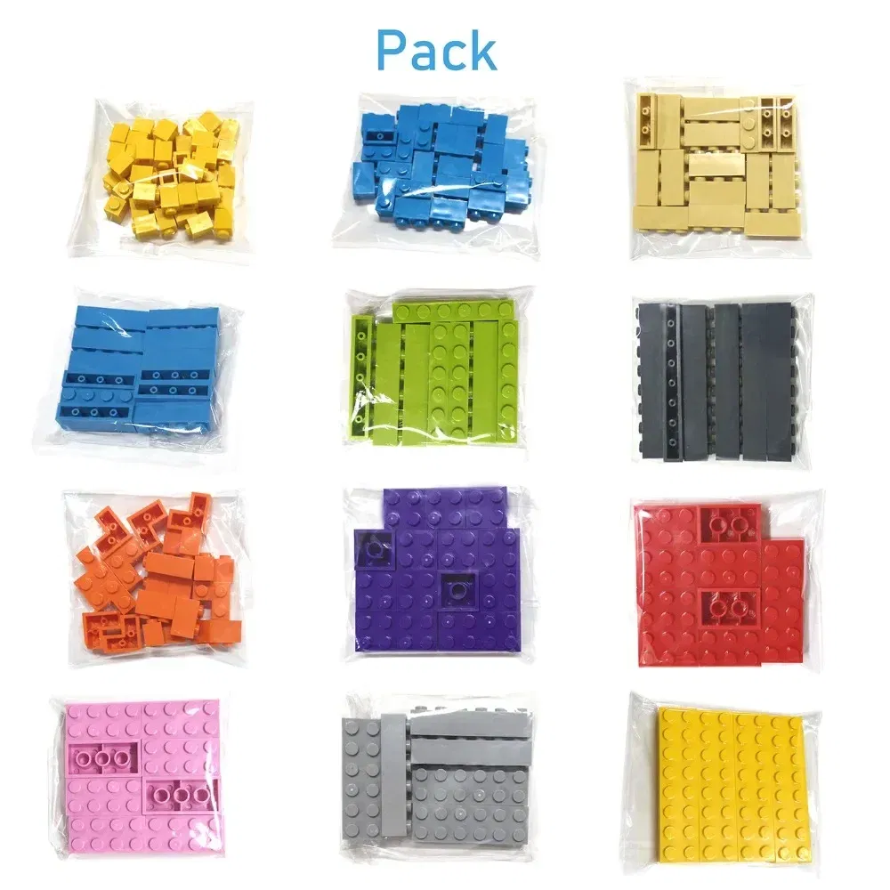 Color: Pink - 200pcs 1x4 Dots DIY Building Blocks Thick Figures Bricks Educational Creative Toys for Children Size Compatible With 3010