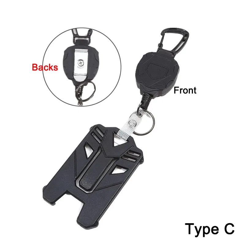 Color: GRAY - ID Card Holder Bus Card Cover Case Badge Reel Clip Badge Clip Heavy Duty Badge Clip Retractable Badge Holder ID Badge Holder