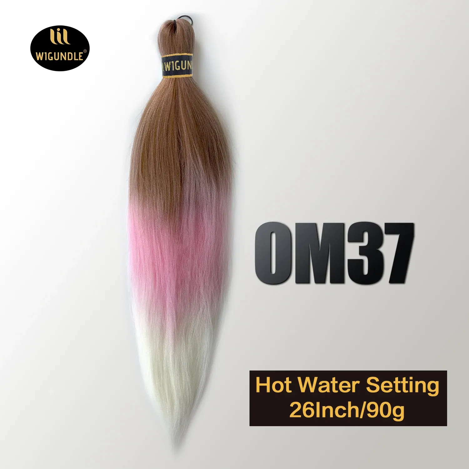 Color: #24, Stretched Length: 26inches, Bulk Buy: 3Pcs/Lot - Kanekalon 26inch Hot Water Set Pre Stretched Jumbo Braiding Hair Box Twist Braids Synthetic Hair Extensions For Women Soft Yaki